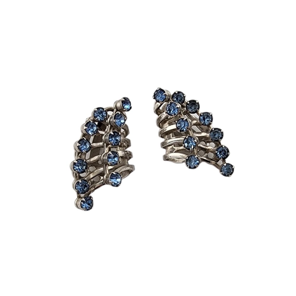 Vintage Clip on Earrings • Vintage Fan Earrings